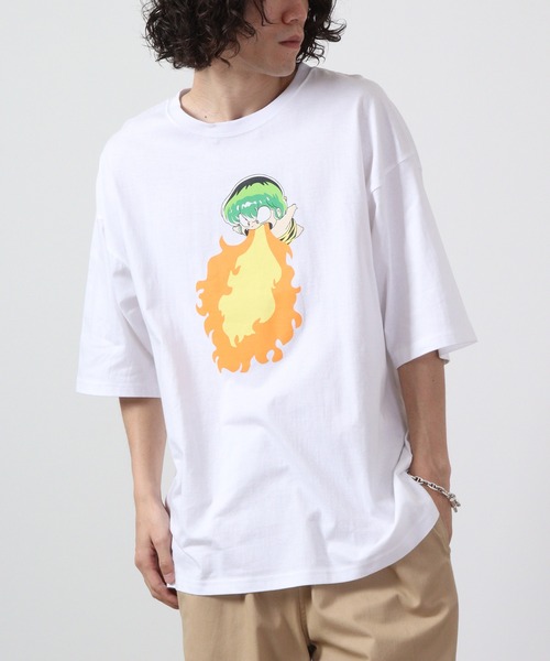 うる星やつら(ウルセイヤツラ)の「うる星やつら 半袖 Tシャツ(Tシャツ/カットソー・メンズ・ブラック/ホワイト系その他/エメラルド/オレンジ/ネイビー/ホワイト・LL/L/M)」の10枚目の写真