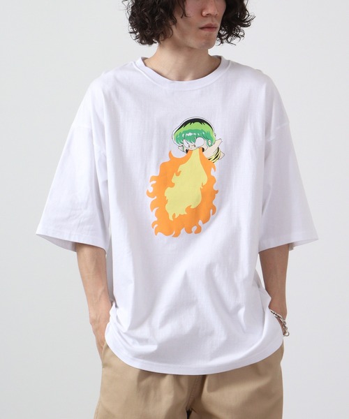 うる星やつら(ウルセイヤツラ)の「うる星やつら 半袖 Tシャツ(Tシャツ/カットソー・メンズ・ブラック/ホワイト系その他/エメラルド/オレンジ/ネイビー/ホワイト・LL/L/M)」の11枚目の写真