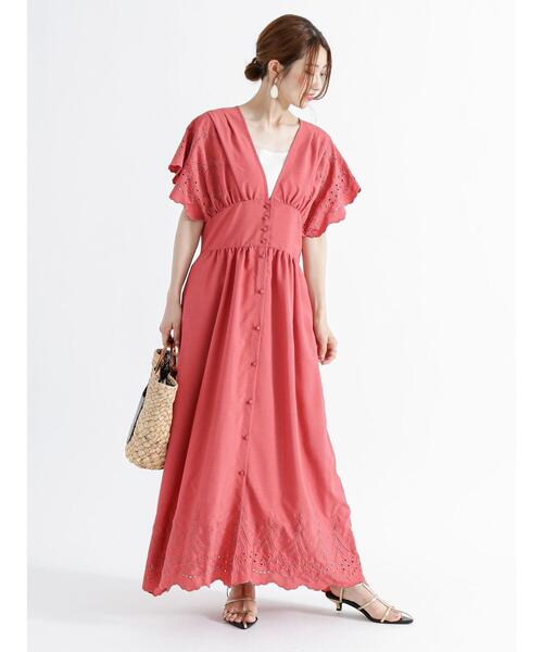 Te chichi（テチチ）の「スカラップエンブロイダリーワンピース（ワンピース・レディース・ブラック/サックスブルー/レッド・F）」の17枚目の写真