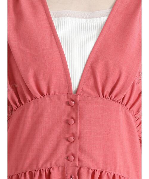 Te chichi（テチチ）の「スカラップエンブロイダリーワンピース（ワンピース・レディース・ブラック/サックスブルー/レッド・F）」の12枚目の写真