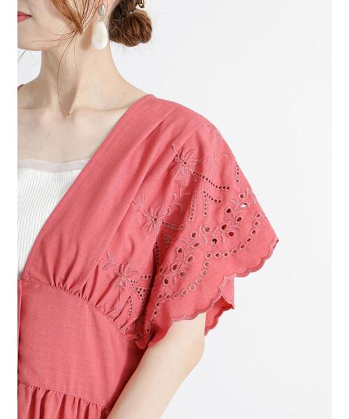 Te chichi（テチチ）の「スカラップエンブロイダリーワンピース（ワンピース・レディース・ブラック/サックスブルー/レッド・F）」の11枚目の写真