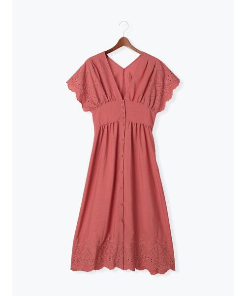 Te chichi（テチチ）の「スカラップエンブロイダリーワンピース（ワンピース・レディース・ブラック/サックスブルー/レッド・F）」の9枚目の写真