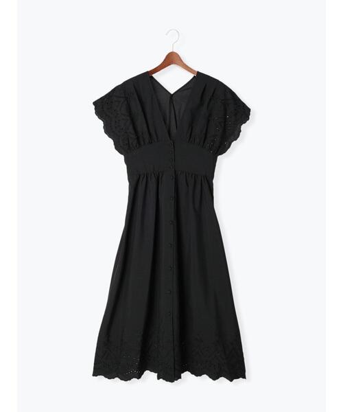 Te chichi（テチチ）の「スカラップエンブロイダリーワンピース（ワンピース・レディース・ブラック/サックスブルー/レッド・F）」の8枚目の写真