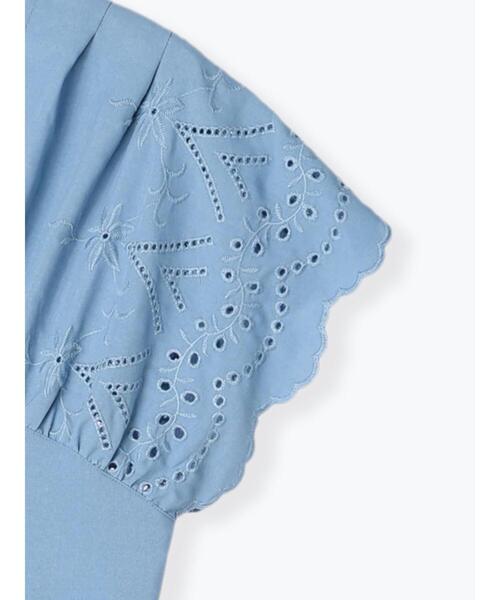 Te chichi（テチチ）の「スカラップエンブロイダリーワンピース（ワンピース・レディース・ブラック/サックスブルー/レッド・F）」の4枚目の写真