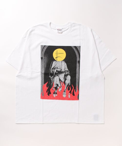 KaneZ(ケインズ)の「KaneZ/ケインズ/mad&acid Tee/Tシャツ(Tシャツ/カットソー・メンズ・ホワイト/ブラック・F)」の1枚目の写真