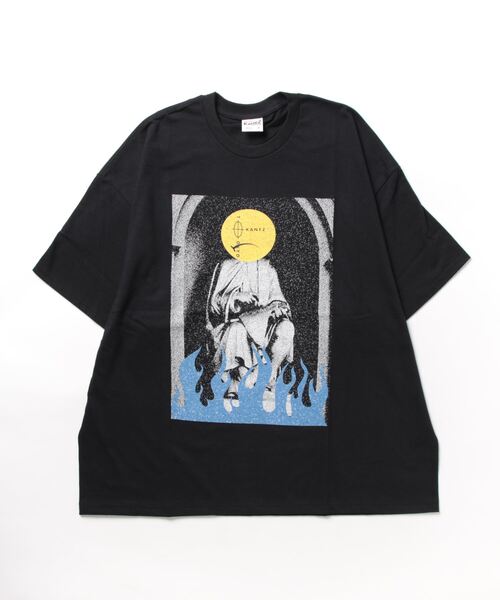 KaneZ(ケインズ)の「KaneZ/ケインズ/mad&acid Tee/Tシャツ(Tシャツ/カットソー・メンズ・ホワイト/ブラック・F)」の2枚目の写真
