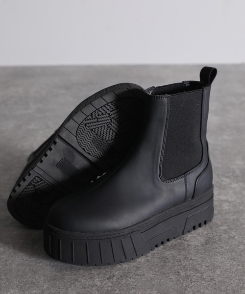 Java(ジャバ)の「《JaVaジャバ コラボ》冬のトレンドアイテム!厚底ソールサイドゴアチェルシーブーツ(ブーツ・レディース・ブラック/ホワイト・X-LARGE/LARGE/SMALL/MEDIUM)」の18枚目の写真