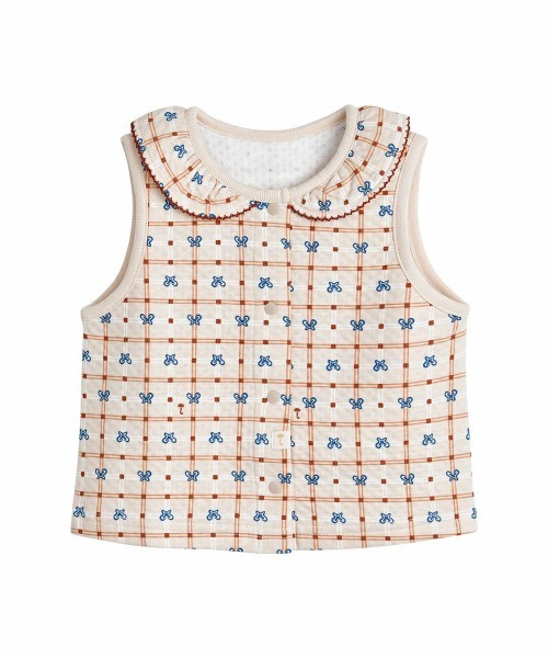 バタフライブロックチェックベスト（ベスト）｜moimoln（モイモルン  