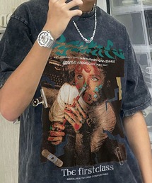 ▲ヴィンテージ加工 プリントTシャツ ウォッシュド