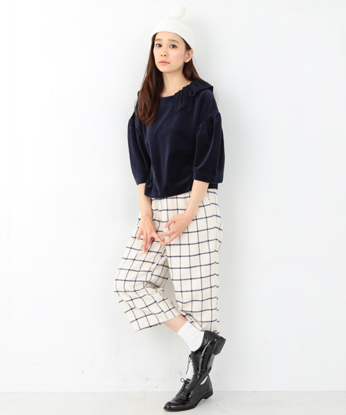 CAROLINA GLASER（カロリナ グレイサー）の「CAROLINA GLASER / チェックパンツ（その他パンツ・レディース・ホワイト/グレー・ONE SIZE）」の12枚目の写真