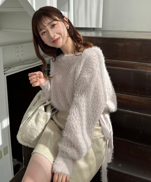 ラスト1点新品未使用☆新作☆G/FOREジーフォアストラップトートバック ロゴテープフェイクファーミニトートバッグ（トートバッグ）｜one