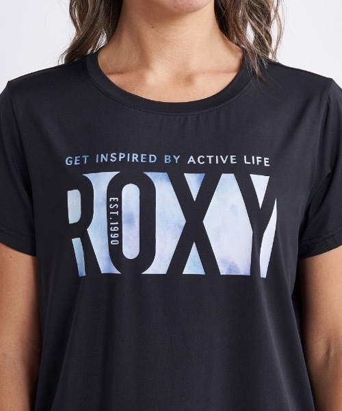 ROXY(ロキシー)の「SOMEHOW/ロキシーUVカット付きドライフロントブランドロゴ裾シャーリング半袖カットソー(Tシャツ/カットソー・レディース・ホワイト/ブラック/グリーン・LARGE/SMALL/MEDIUM)」の7枚目の写真