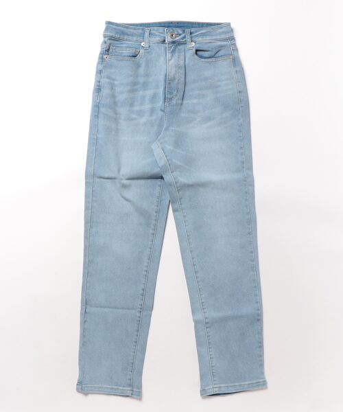 coca(coca)(コカ)の「ストレッチハイウエストテーパードデニム(デニムパンツ・レディース・ブルー・L/S/M)」の2枚目の写真