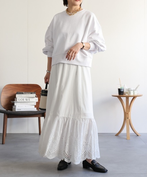 セール】【USAコットン】ショート丈プルオーバー/シンプルスウェット