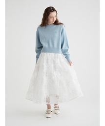 FURFUR（ファーファー）の「立体フラワーレーススカート