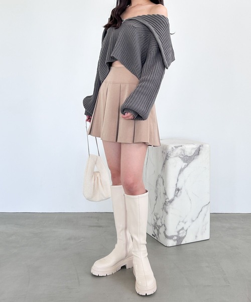 Heather（ヘザー）の「ハーフZIPニットプルオーバー　979632（ニット/セーター・レディース・アイボリー/グレー/ブラック・FREE）」の13枚目の写真