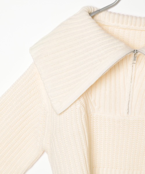 Heather（ヘザー）の「ハーフZIPニットプルオーバー　979632（ニット/セーター・レディース・アイボリー/グレー/ブラック・FREE）」の17枚目の写真
