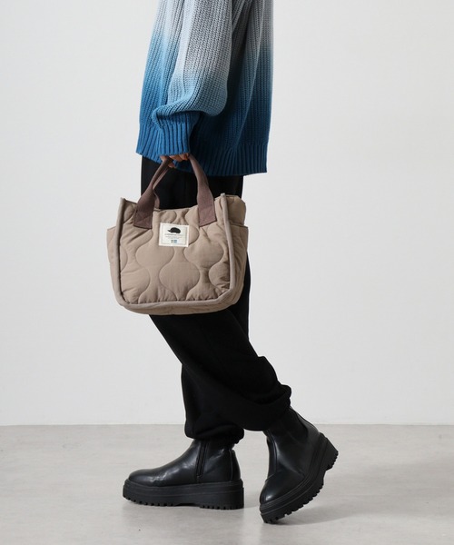 SCANDINAVIAN FOREST（スカンジナビアン・フォレスト）の「SCANDINAVIAN FOREST　ウェーブキルトミニトート（トートバッグ・メンズ・オフホワイト/カーキ/ブラック/カーキ系/ブラック系/グレイッシュベージュ/グレー/グリーン系その他/ブラック系1・F/FREE）」の15枚目の写真