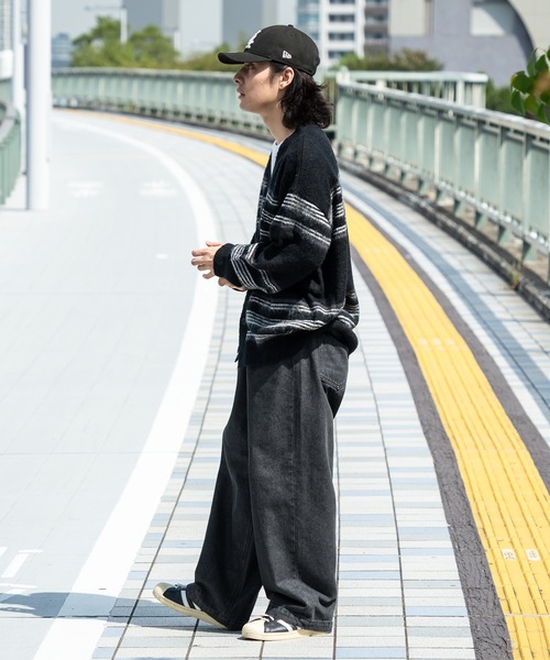 kutir(クティール)の「モヘアライクボーダーニットカーディガン(カーディガン/ボレロ・メンズ・ブラック/レッド・MEDIUM/LARGE)」の9枚目の写真
