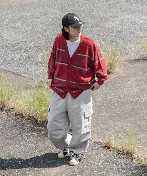 kutir(クティール)の「モヘアライクボーダーニットカーディガン(カーディガン/ボレロ・メンズ・ブラック/レッド・MEDIUM/LARGE)」の18枚目の写真