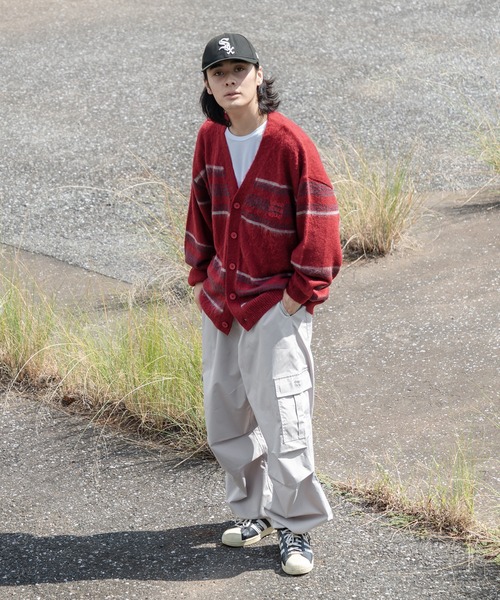 kutir(クティール)の「モヘアライクボーダーニットカーディガン(カーディガン/ボレロ・メンズ・ブラック/レッド・MEDIUM/LARGE)」の19枚目の写真