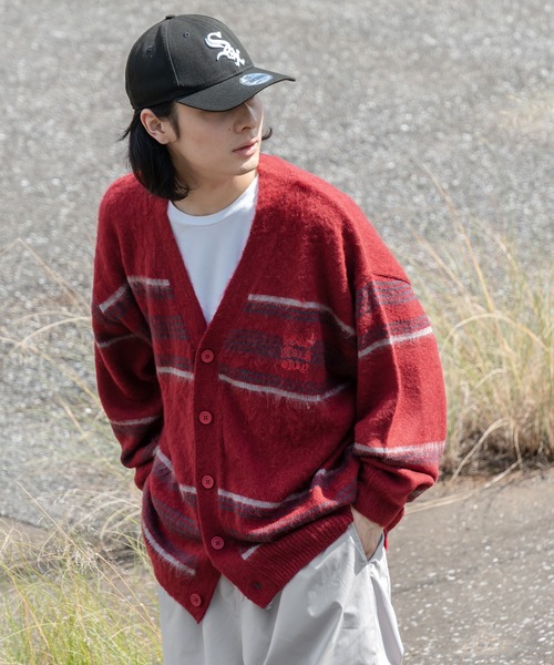 kutir(クティール)の「モヘアライクボーダーニットカーディガン(カーディガン/ボレロ・メンズ・ブラック/レッド・MEDIUM/LARGE)」の22枚目の写真