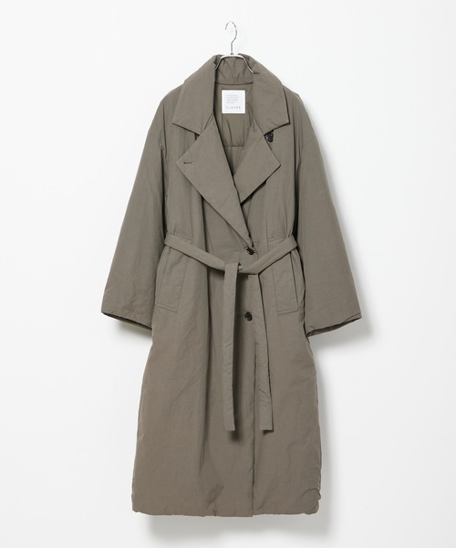 INED CLARO（イネドクラロ）の「中綿テーラーカラーコート（トレンチコート・レディース・チャコールグレー/ベージュ・フリー）」の19枚目の写真