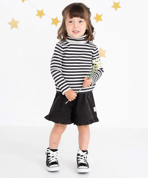 birthday party(バースデイパーティー)の「【お揃い】シャツコールフリルコットンキュロットパンツ(90~110cm)(その他パンツ・キッズ・ピンク/グレー・100cm/90cm/110cm)」の6枚目の写真