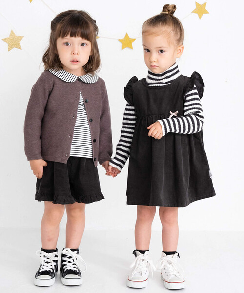 birthday party(バースデイパーティー)の「【お揃い】シャツコールフリルコットンキュロットパンツ(90~110cm)(その他パンツ・キッズ・ピンク/グレー・100cm/90cm/110cm)」の8枚目の写真