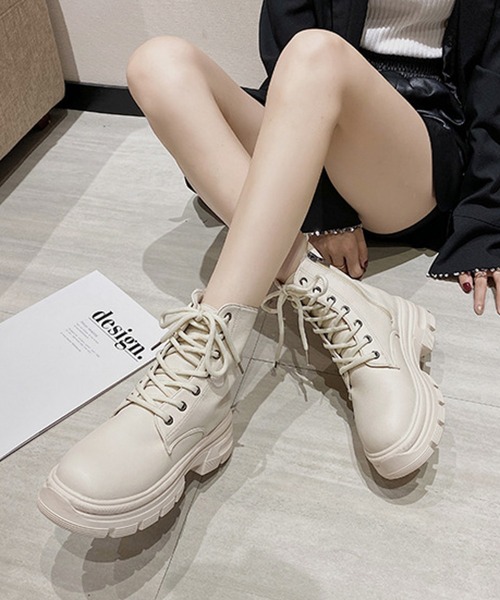 【セール】/Lilamusant(リラミュゾン)/厚底トラックソールレースアップブーツ プラットフォーム(ブーツ)|Lilamusant(リラミュゾン)