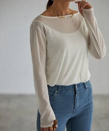 3WAYスリーブシアーTシャツ