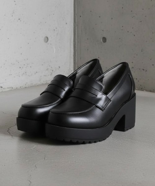 LibertyDoll(リバティードール)の「大きいサイズ 軽量厚底 7.5cmハイソールローファー(ローファー・メンズ・ブラック系1/ブラック系3/ブラック系2/ブラック系4/ブラック系5/ブラック系6・41/43/45)」の3枚目の写真
