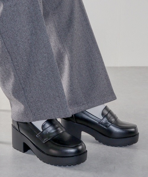 LibertyDoll(リバティードール)の「大きいサイズ 軽量厚底 7.5cmハイソールローファー(ローファー・メンズ・ブラック系1/ブラック系3/ブラック系2/ブラック系4/ブラック系5/ブラック系6・41/43/45)」の14枚目の写真