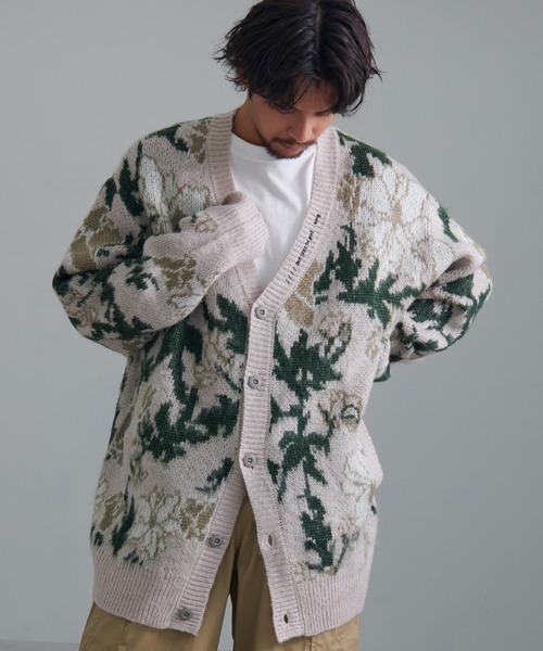 【セール】『CavariA/キャバリア』モヘアタッチ総柄カーディガン（カーディガン/ボレロ）｜SILVER BULLET（シルバーバレット） 5,343円