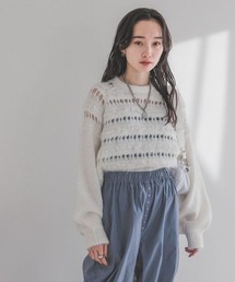 JEANASIS | シャギーホールデザインショートニット/991844(ニット/セーター)