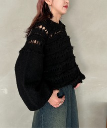 JEANASIS | シャギーホールデザインショートニット/991844(ニット/セーター)