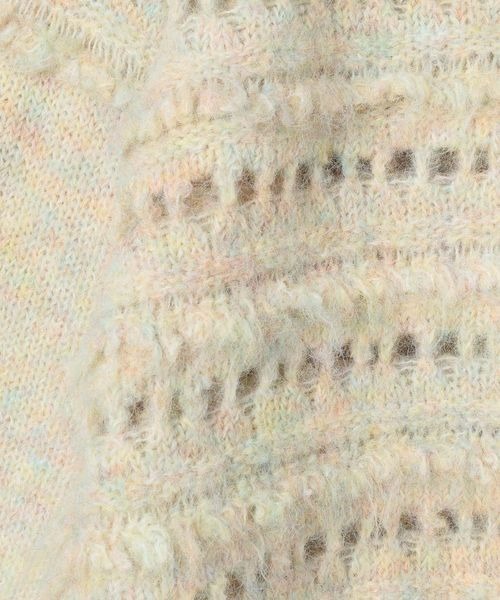 JEANASIS（ジーナシス）の「シャギーホールデザインショートニット/991844（ニット/セーター・レディース・ホワイト/ブラック/イエロー系その他・FREE）」の12枚目の写真