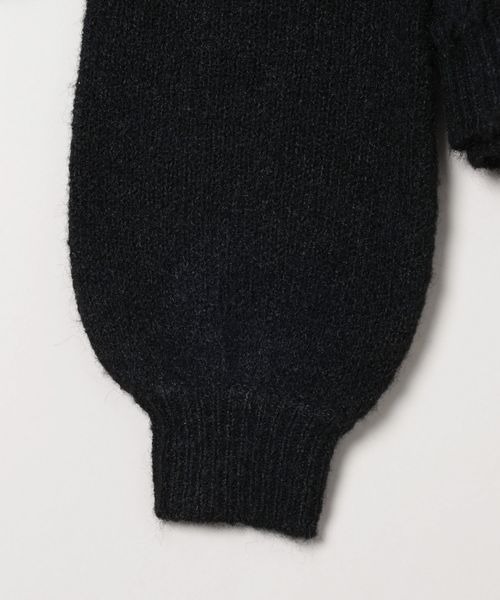 JEANASIS（ジーナシス）の「シャギーホールデザインショートニット/991844（ニット/セーター・レディース・ホワイト/ブラック/イエロー系その他・FREE）」の7枚目の写真