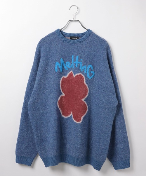 PBLIM(ページボーイリム)の「PBLIM/クローバーモチーフニット(ニット/セーター・レディース・ネイビー/オフホワイト/イエロー/ブルー・FREE)」の15枚目の写真