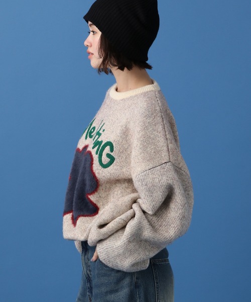 PBLIM(ページボーイリム)の「PBLIM/クローバーモチーフニット(ニット/セーター・レディース・ネイビー/オフホワイト/イエロー/ブルー・FREE)」の21枚目の写真