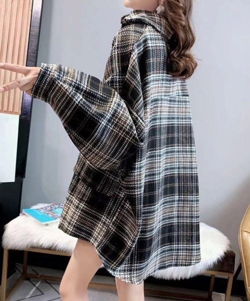 Miniministore(ミニミニストア)の「チェック柄シャツ 起毛シャツブラウス韓国(シャツ/ブラウス・レディース・ブラック/ピンク/オレンジ・M/L)」の5枚目の写真