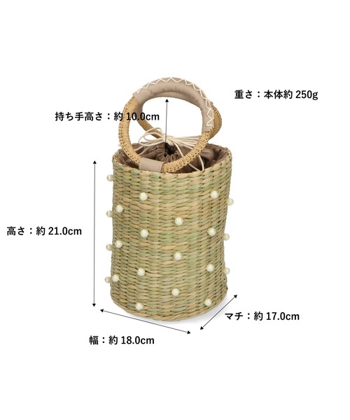 ORiental TRaffic(オリエンタルトラフィック)の「パールカゴバッグ BA-205(かごバッグ・レディース・ベージュ・フリ-)」の15枚目の写真