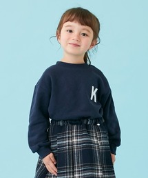 【& Re】ワンポイント裏起毛トレーナー