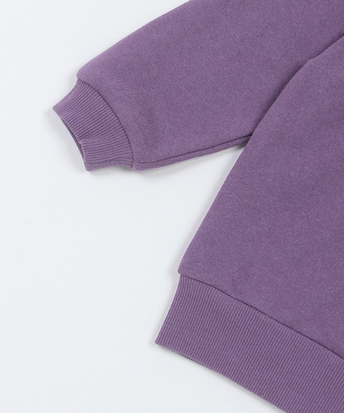 petit main(プティマイン)の「【& Re】ワンポイント裏起毛トレーナー(スウェット・キッズ・アイボリー/ネイビー/パープル/トップグレー/グリーン・100cm/120cm/130cm/110cm/90cm/80cm)」の9枚目の写真
