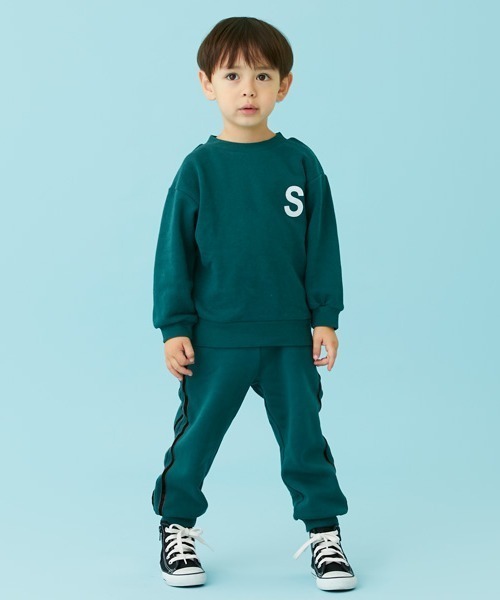 petit main(プティマイン)の「【& Re】ワンポイント裏起毛トレーナー(スウェット・キッズ・アイボリー/ネイビー/パープル/トップグレー/グリーン・100cm/120cm/130cm/110cm/90cm/80cm)」の16枚目の写真