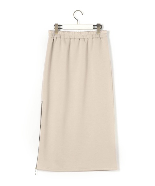 NICOLE white（ニコルホワイト）の「サイドZIPロングタイトスカート／ダンボールポンチ（スカート・レディース・ベージュ/オフホワイト/ブラック・FREE）」の4枚目の写真
