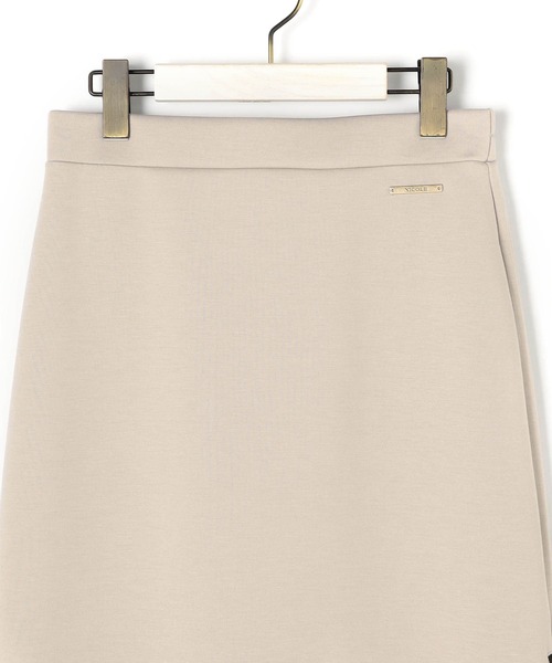 NICOLE white（ニコルホワイト）の「サイドZIPロングタイトスカート／ダンボールポンチ（スカート・レディース・ベージュ/オフホワイト/ブラック・FREE）」の5枚目の写真