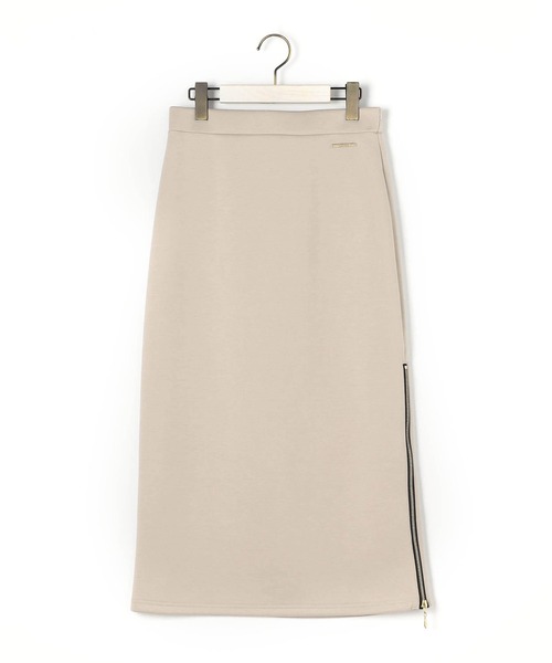NICOLE white（ニコルホワイト）の「サイドZIPロングタイトスカート／ダンボールポンチ（スカート・レディース・ベージュ/オフホワイト/ブラック・FREE）」の13枚目の写真