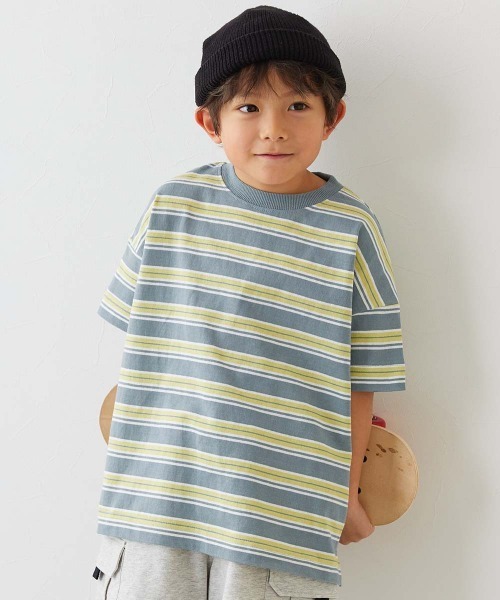 devirock(デビロック)の「綿100% お洗濯してもよれにくい ビッグシルエット ボーダー 半袖Tシャツ(Tシャツ/カットソー・キッズ・その他6/その他4/その他1/その他2/その他3/その他5/その他8/その他10/その他13/その他7/その他9/その他12/その他11/その他14・80cm/90cm/100cm/110cm/120cm/130cm/140cm/150cm/160cm)」の11枚目の写真