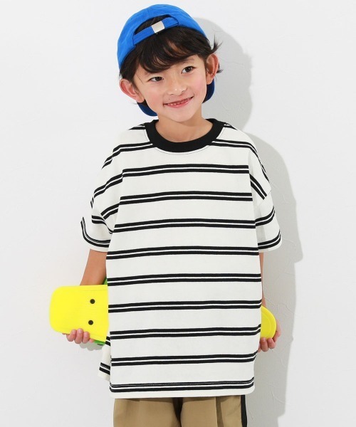 devirock(デビロック)の「綿100% お洗濯してもよれにくい ビッグシルエット ボーダー 半袖Tシャツ(Tシャツ/カットソー・キッズ・その他6/その他4/その他1/その他2/その他3/その他5/その他8/その他10/その他13/その他7/その他9/その他12/その他11/その他14・80cm/90cm/100cm/110cm/120cm/130cm/140cm/150cm/160cm)」の13枚目の写真